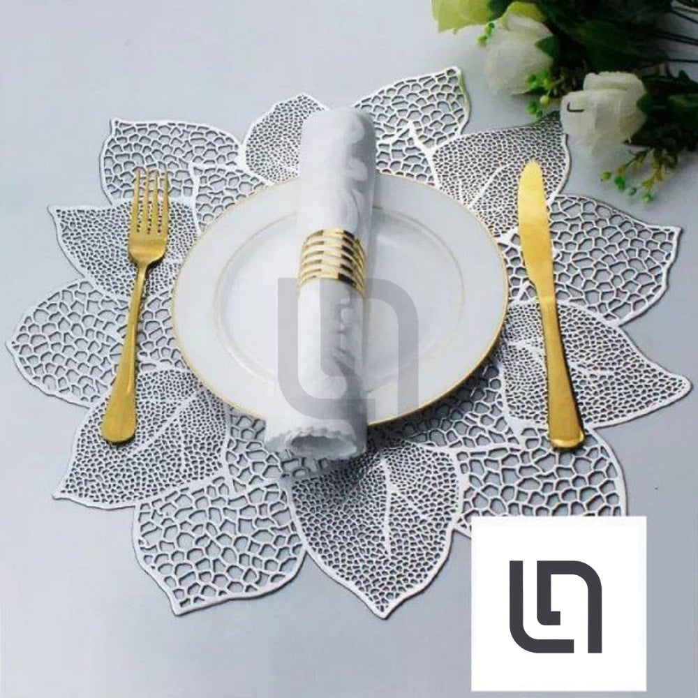 Coaster Table Mat Set Non-Slip Vinyl Floral Placemats
