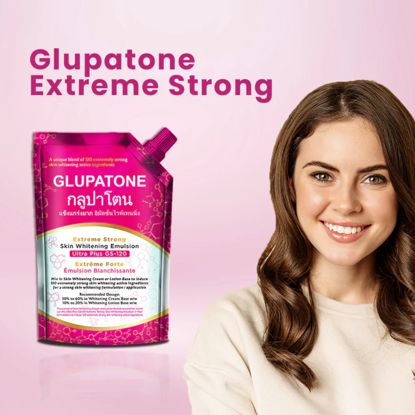 GLUPATONE Extreme Strong Whitening Emulsion 500ml HomeoCure Beauty Cream (Pack Of 12)