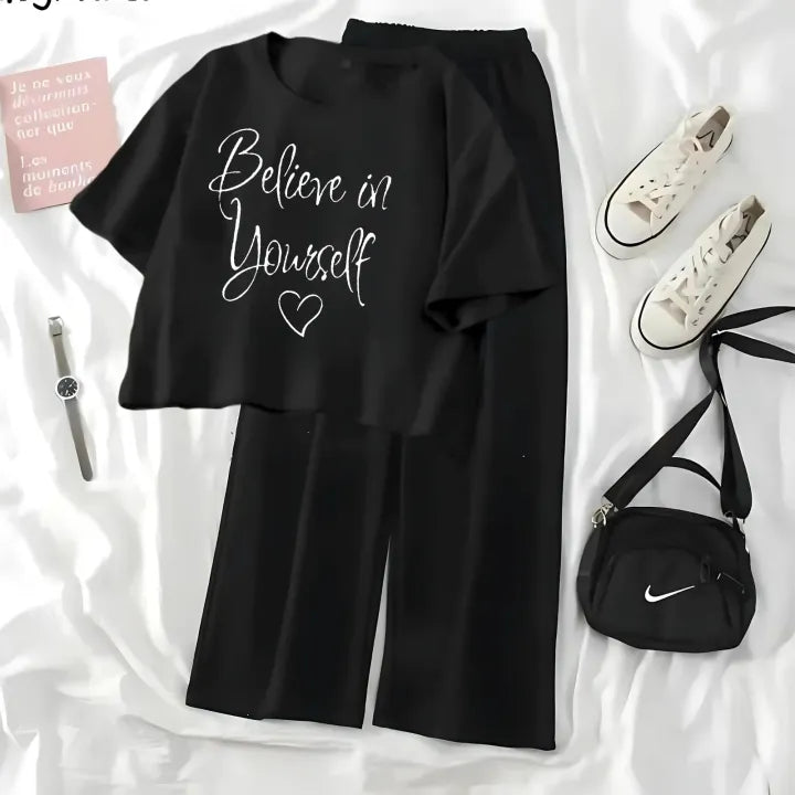 Relaxed Pyjama & T-Shirt Set 2-Piece Set