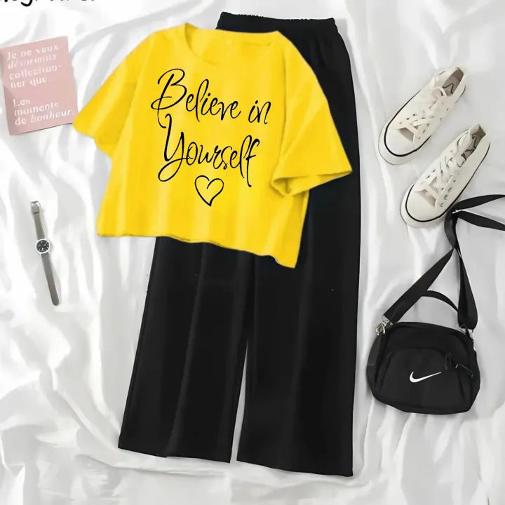 Relaxed Pyjama & T-Shirt Set 2-Piece Set