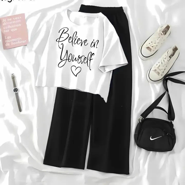 Relaxed Pyjama & T-Shirt Set 2-Piece Set
