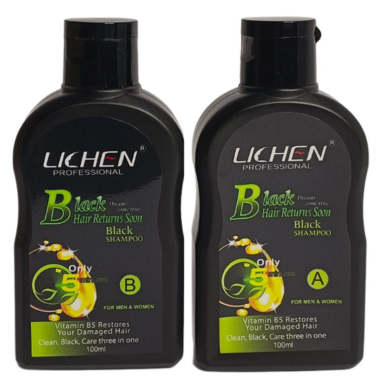 Lichen Black Hair Color Shampoo 100ml x 2 = 200ml ()