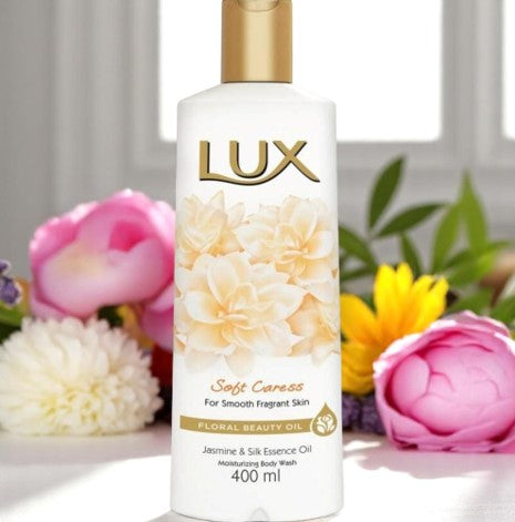 Lux Body Wash Soft Caress Jasmine & Silk Essence Oil 400ml (Imported)