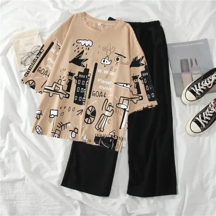Soft Loungewear Set in Solid Colors