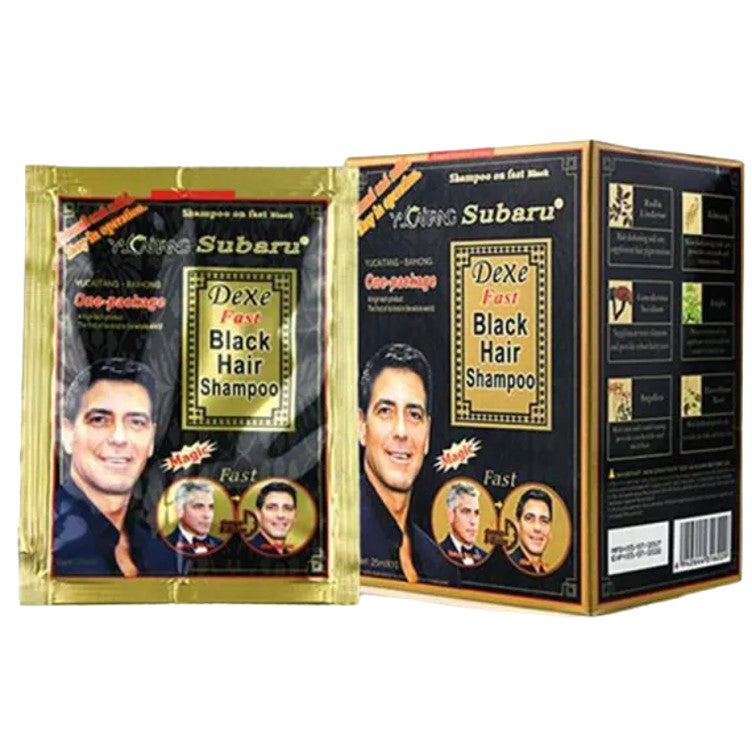 Subaru Dexe Fast Black Hair Shampoo (Pack of 10)