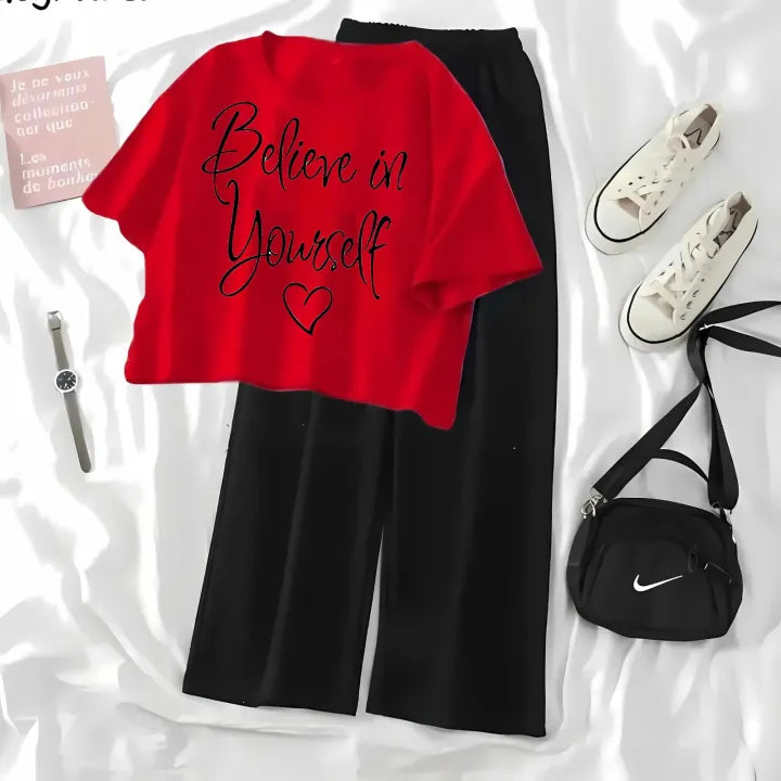 Relaxed Pyjama & T-Shirt Set 2-Piece Set