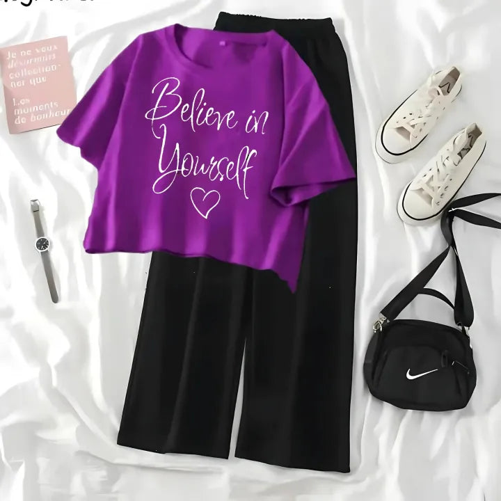 Relaxed Pyjama & T-Shirt Set 2-Piece Set