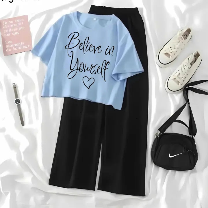 Relaxed Pyjama & T-Shirt Set 2-Piece Set