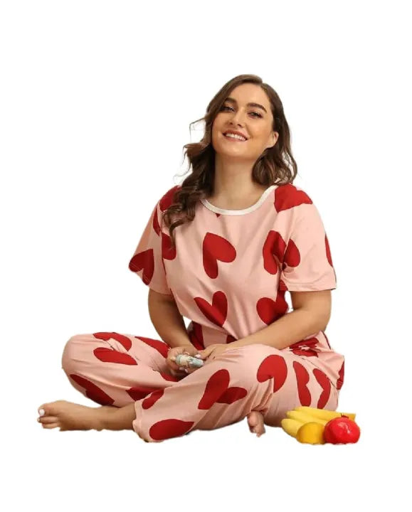 Trendy Pyjama & T-Shirt Set 2-Piece Set