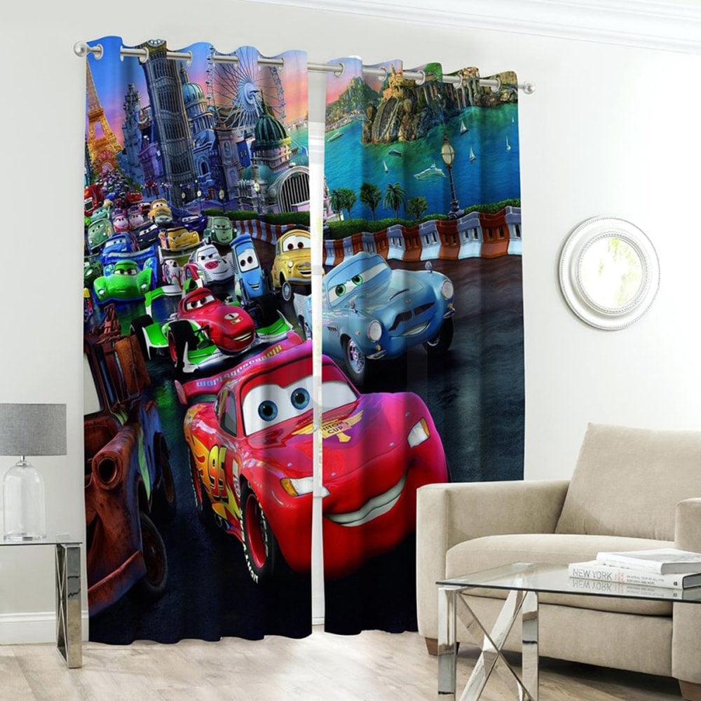 Cars Character Kids Room Curtains - 1 Curtain ( Not included 2 Curtains )