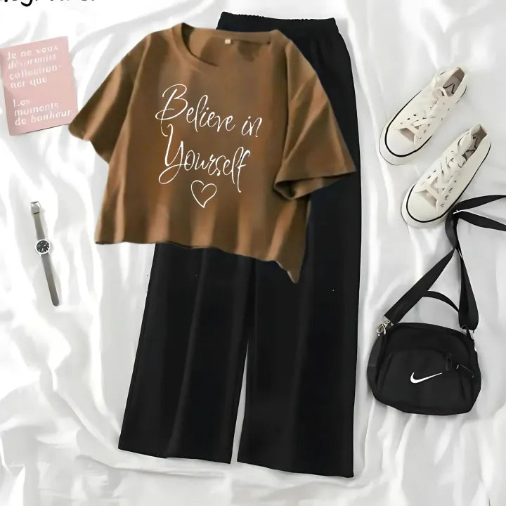 Relaxed Pyjama & T-Shirt Set 2-Piece Set