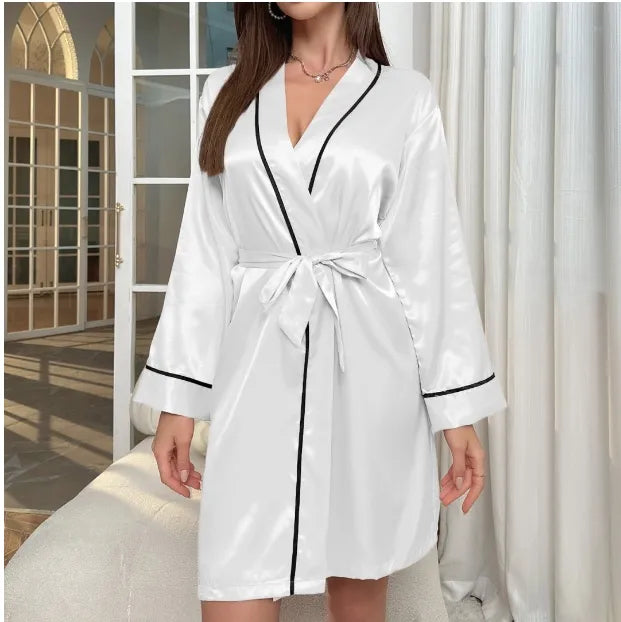 Women 1 Piece Sexy Silk Satin Night Dress