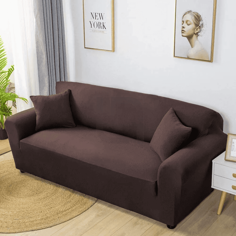 Jersey Sofa Cover - Brown