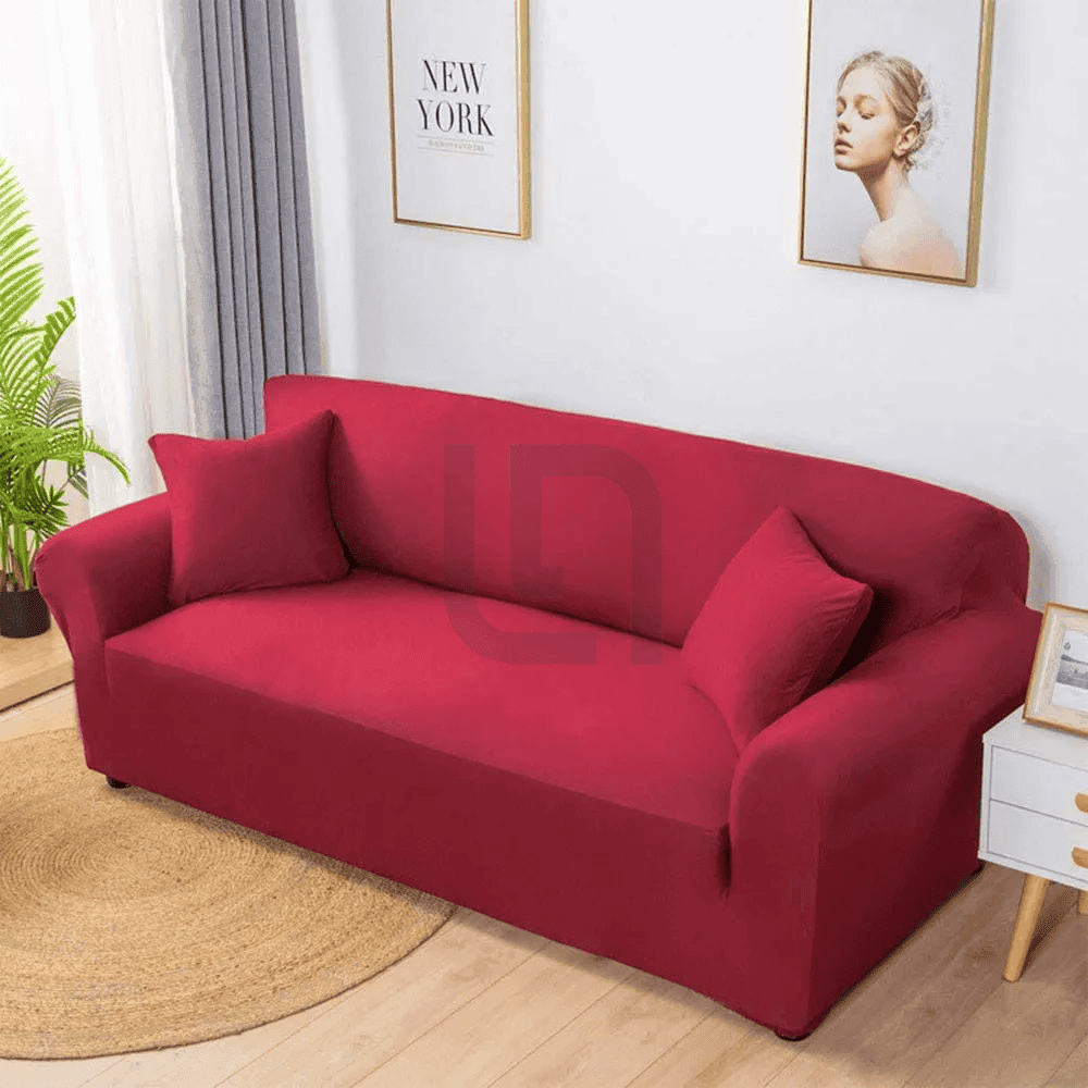 Jersey Sofa Cover - Red