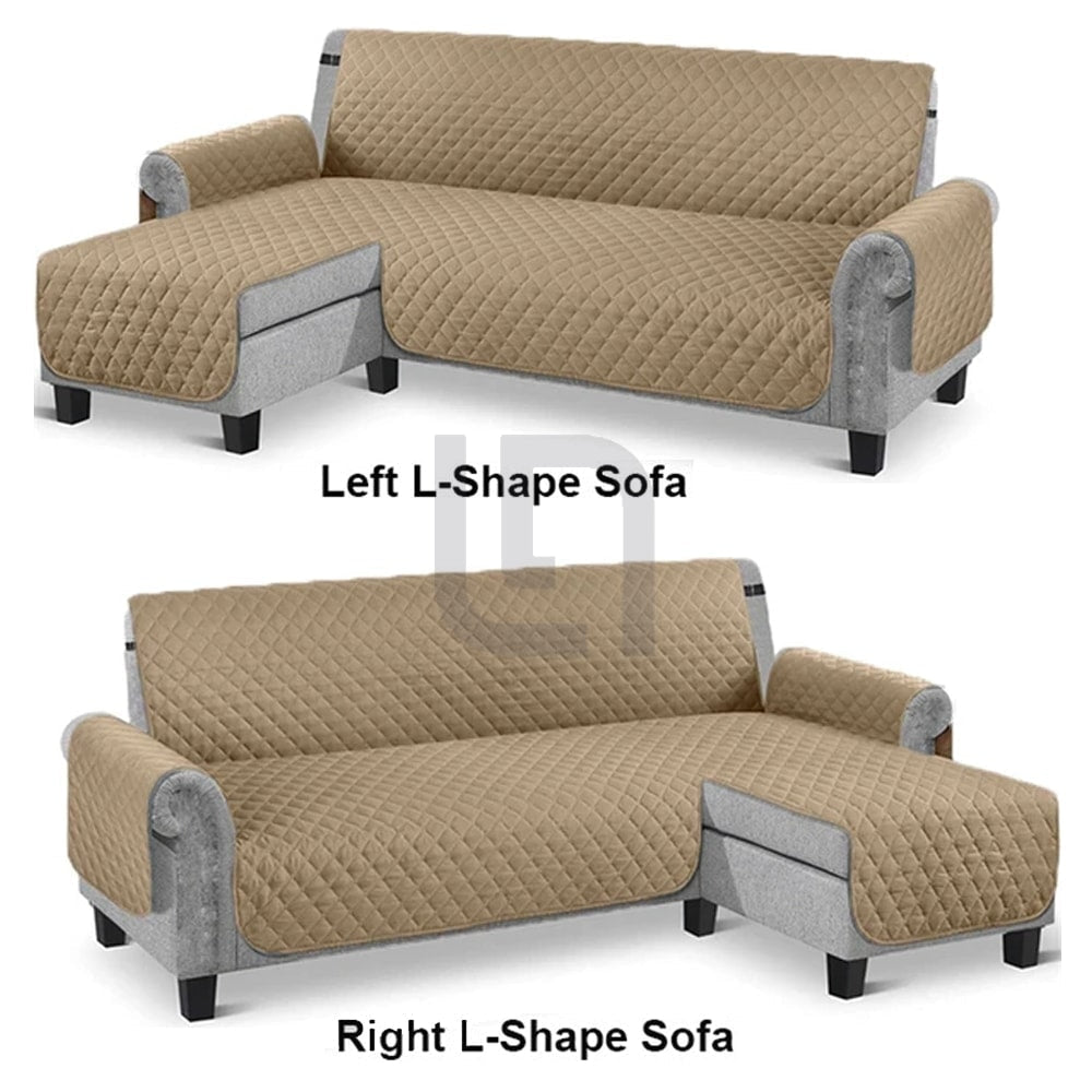 L-Shape Sofa Cover - Beige