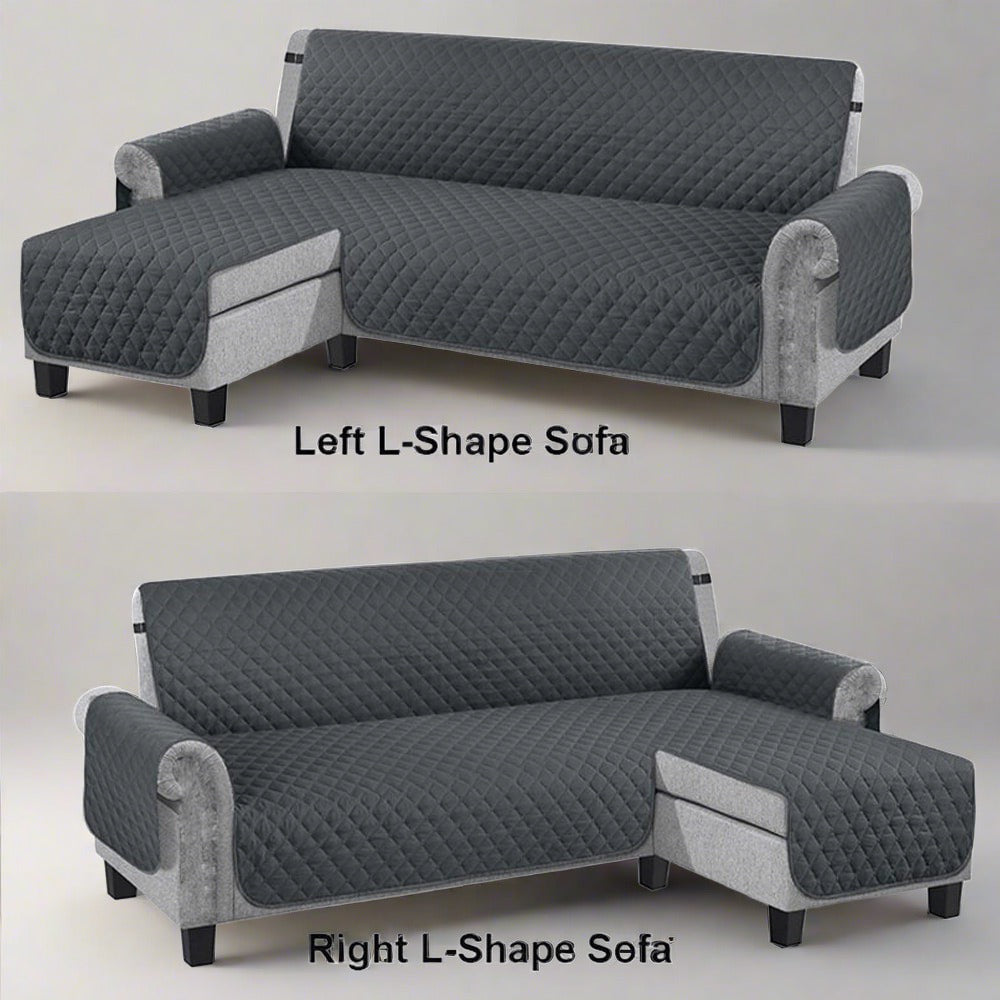 L-Shape Sofa Cover - Grey