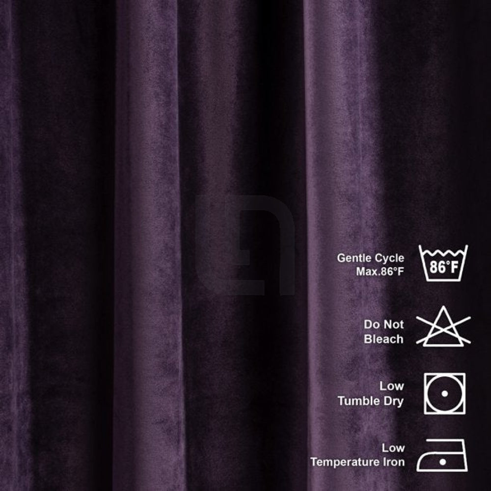 Velvet Curtains For Bedroom & Living Room - Magenta