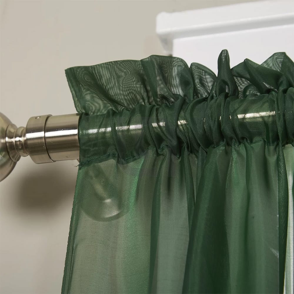 Net Curtains Polyester Sheer Panel - Green