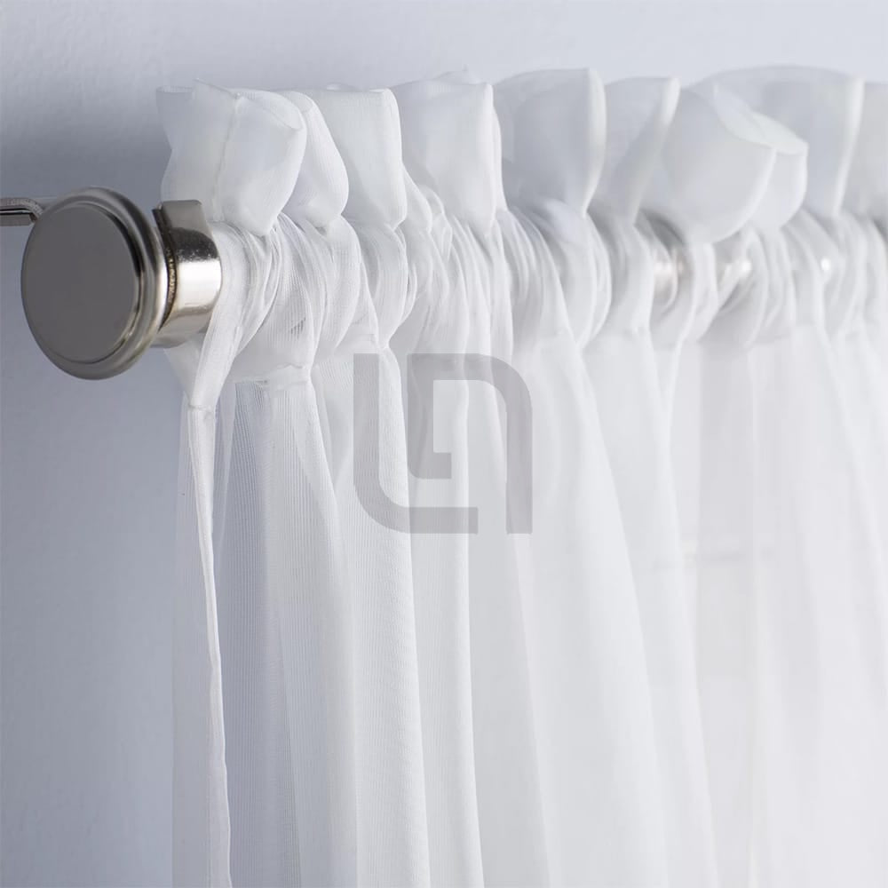 Net Curtains Polyester Sheer Panel - White