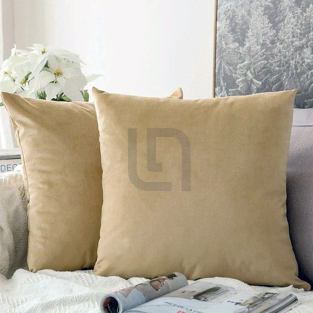 Velvet Cushion Covers - Beige
