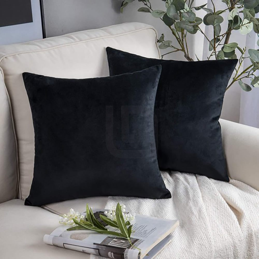 Velvet Cushion Covers - Black