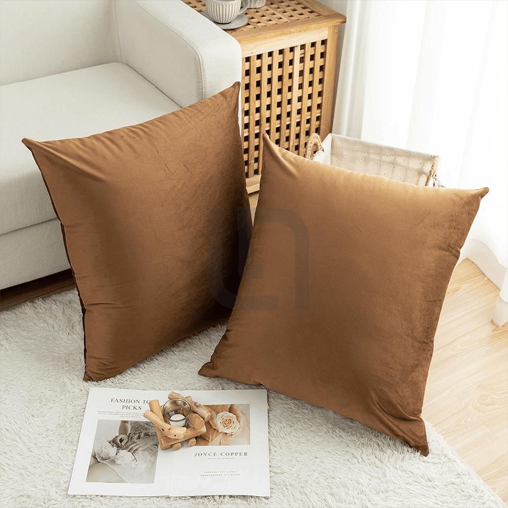 Velvet Cushion Covers - Brown