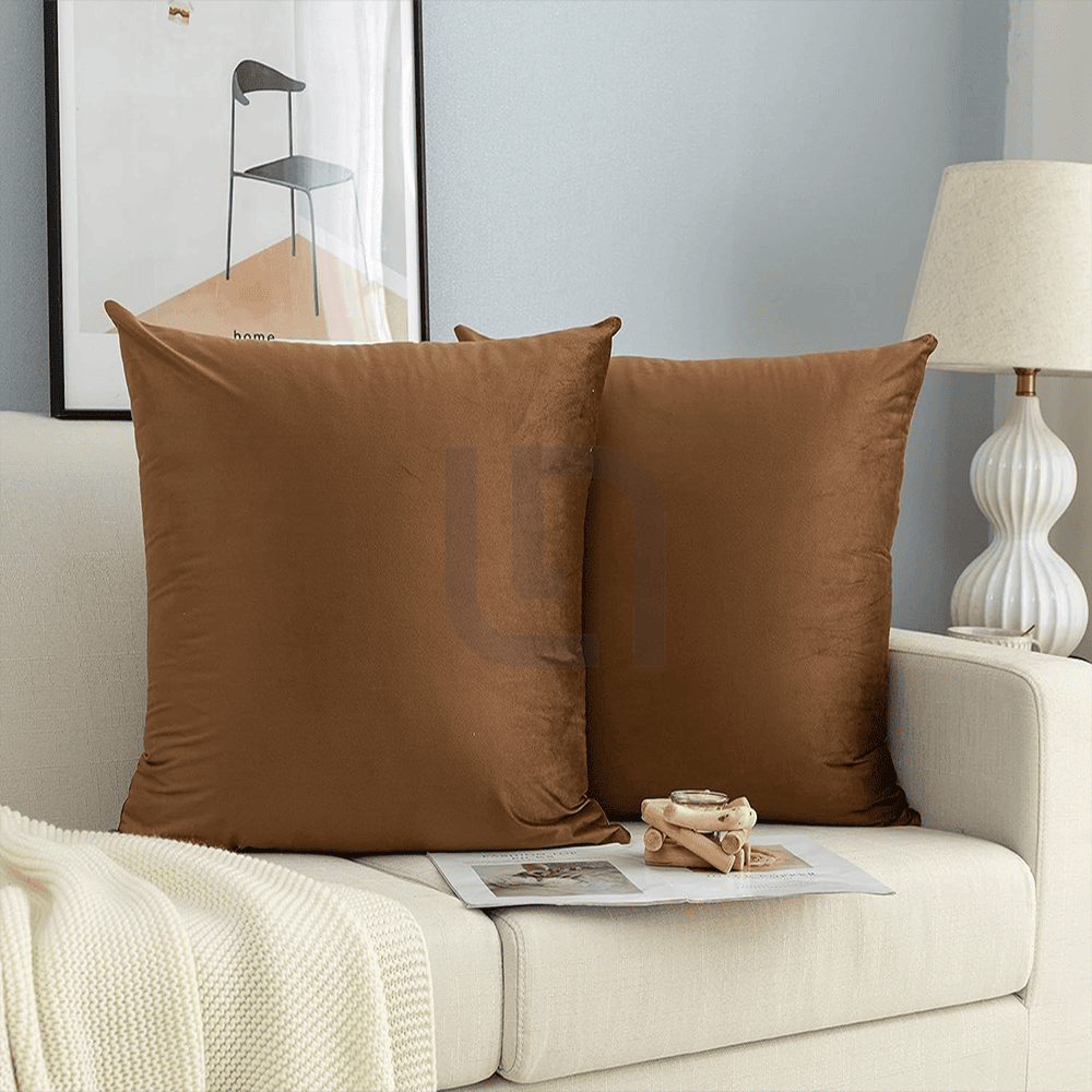 Velvet Cushion Covers - Brown