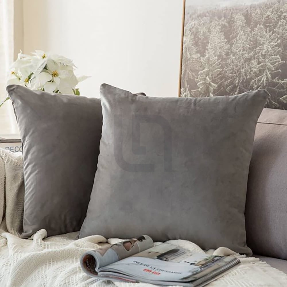 Velvet Cushion Covers - Charcoal