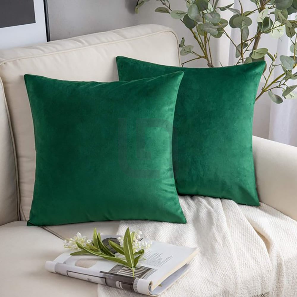 Velvet Cushion Covers - Dark Green