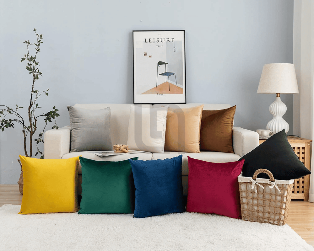 Velvet Cushion Covers - Grey