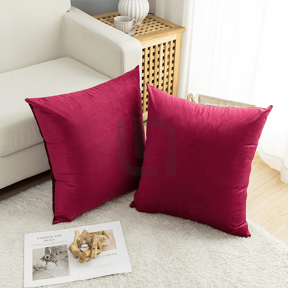 Velvet Cushion Covers - Maroon