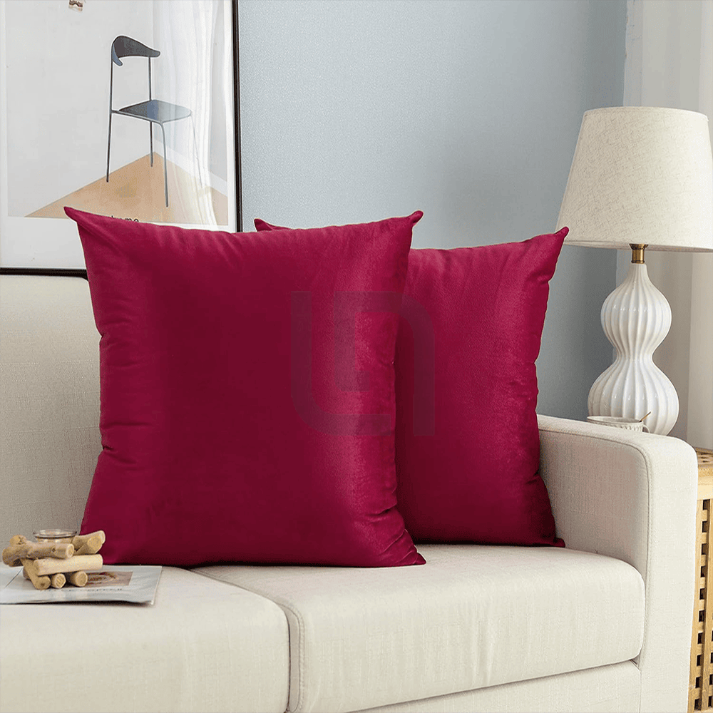 Velvet Cushion Covers - Maroon