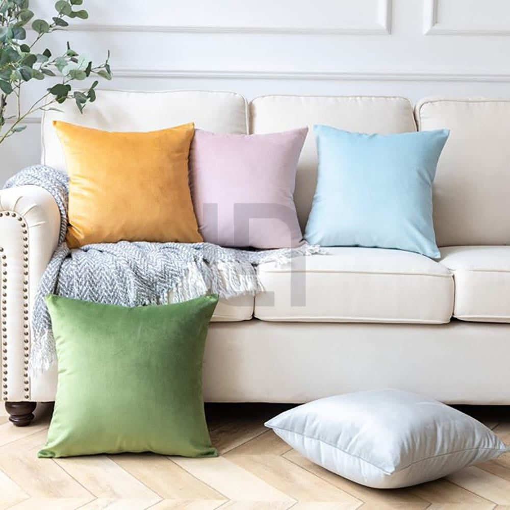 Velvet Cushion Covers - White