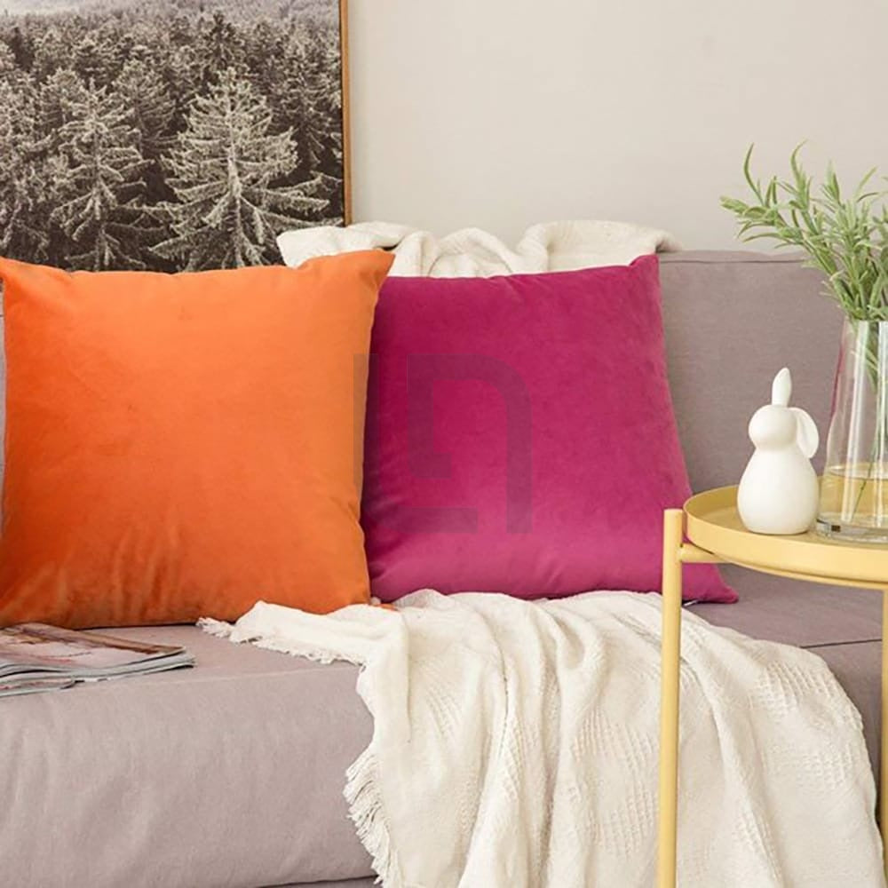 Velvet Cushion Covers - Orange