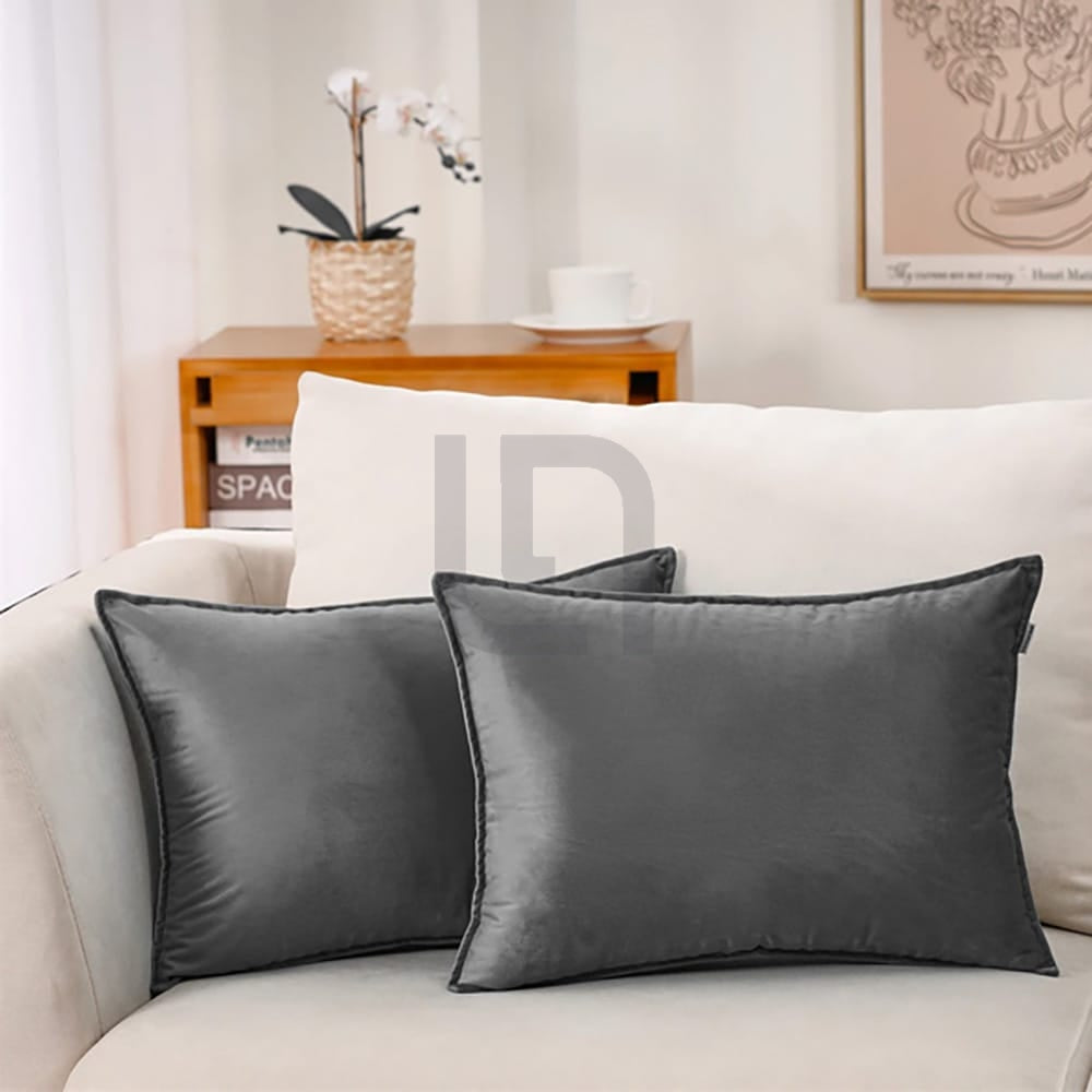 Silk Pillow Covers – Grey