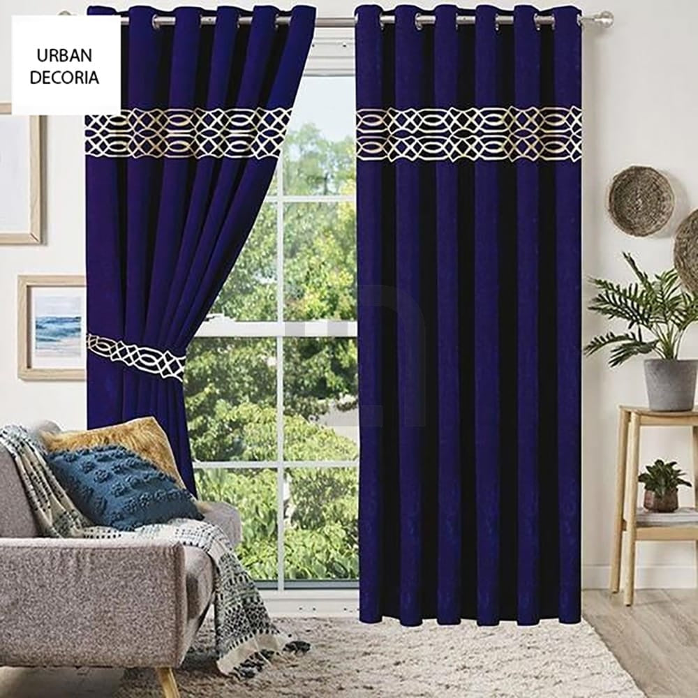 Velvet Curtain Panels - Blue