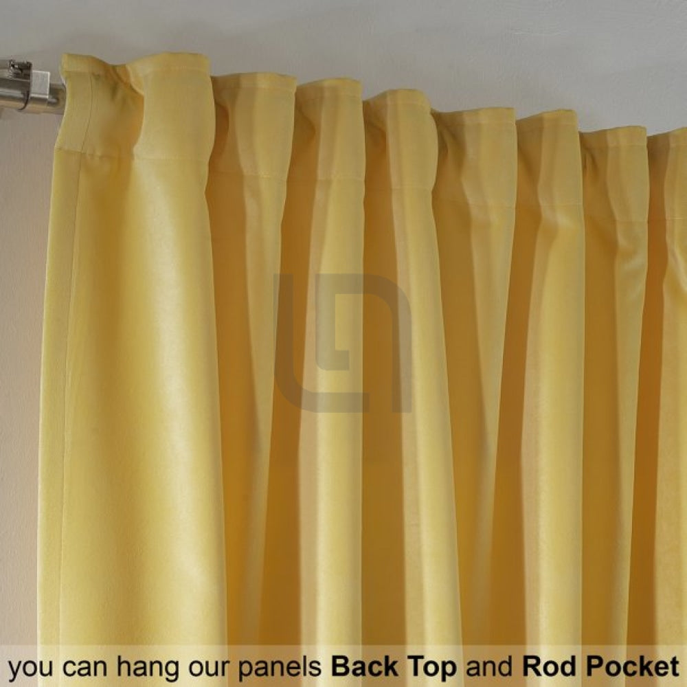 Velvet Curtains For Bedroom & Living Room - Banana