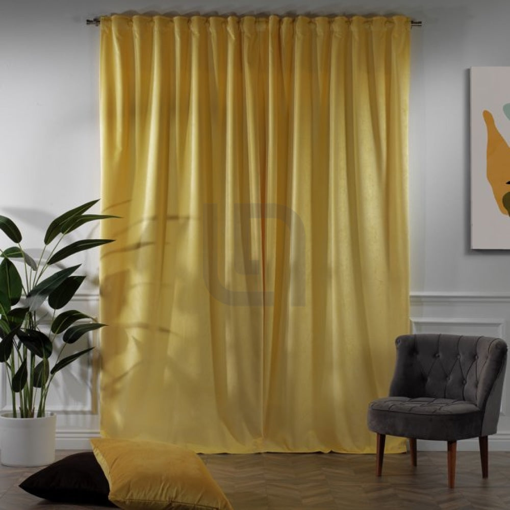 Velvet Curtains For Bedroom & Living Room - Banana