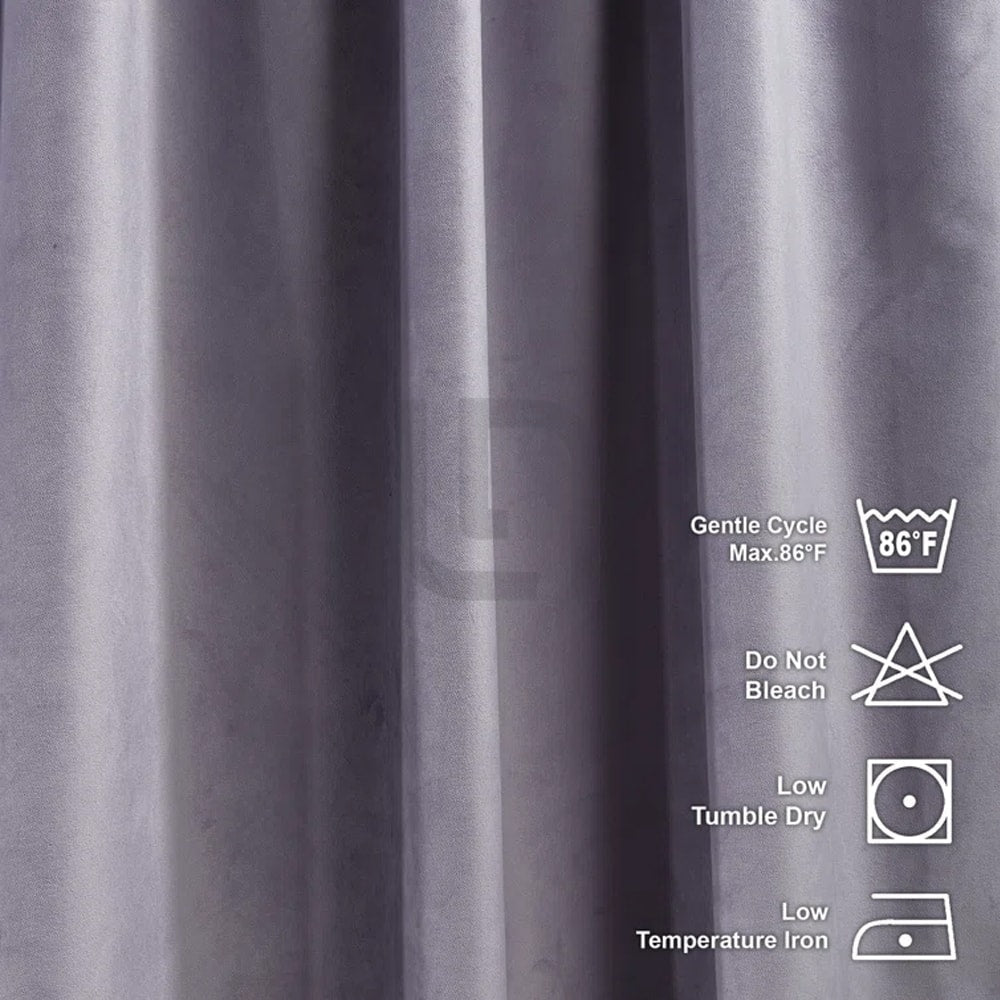 Velvet Curtains For Bedroom & Living Room - Heather Purple