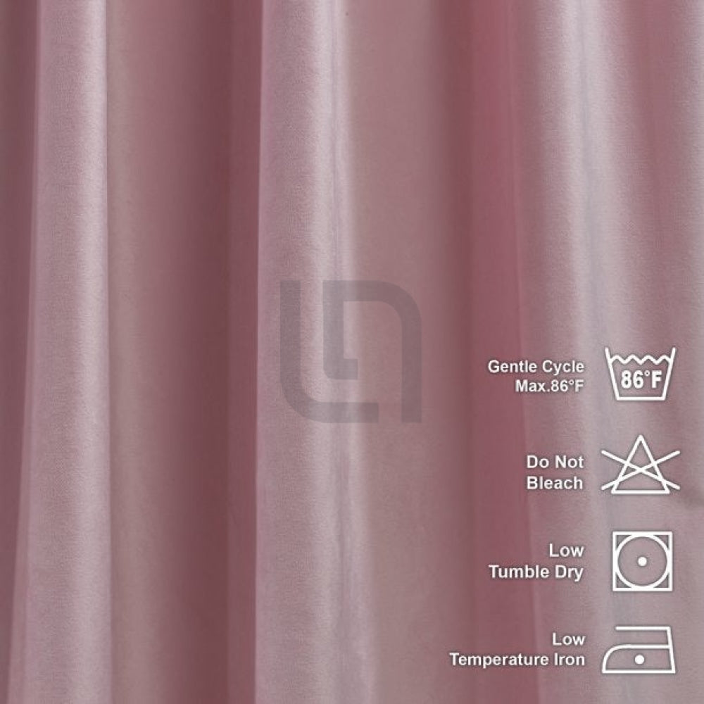 Velvet Curtains For Bedroom & Living Room - Pink