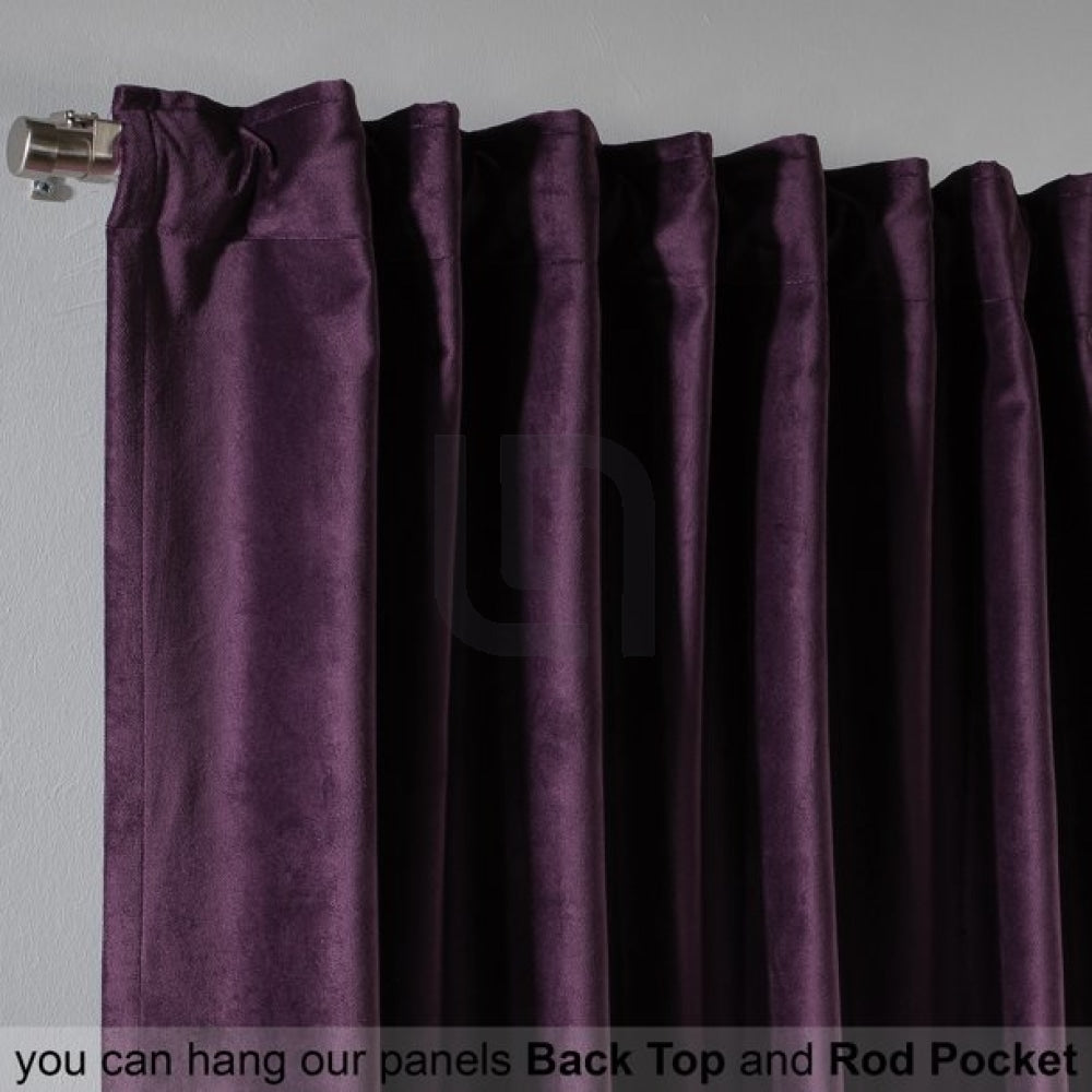 Velvet Curtains For Bedroom & Living Room - Purple