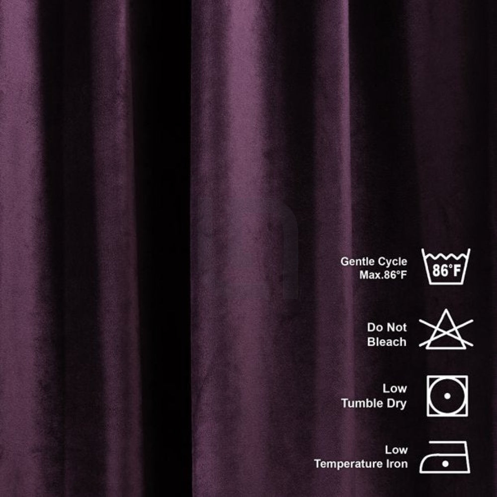 Velvet Curtains For Bedroom & Living Room - Purple