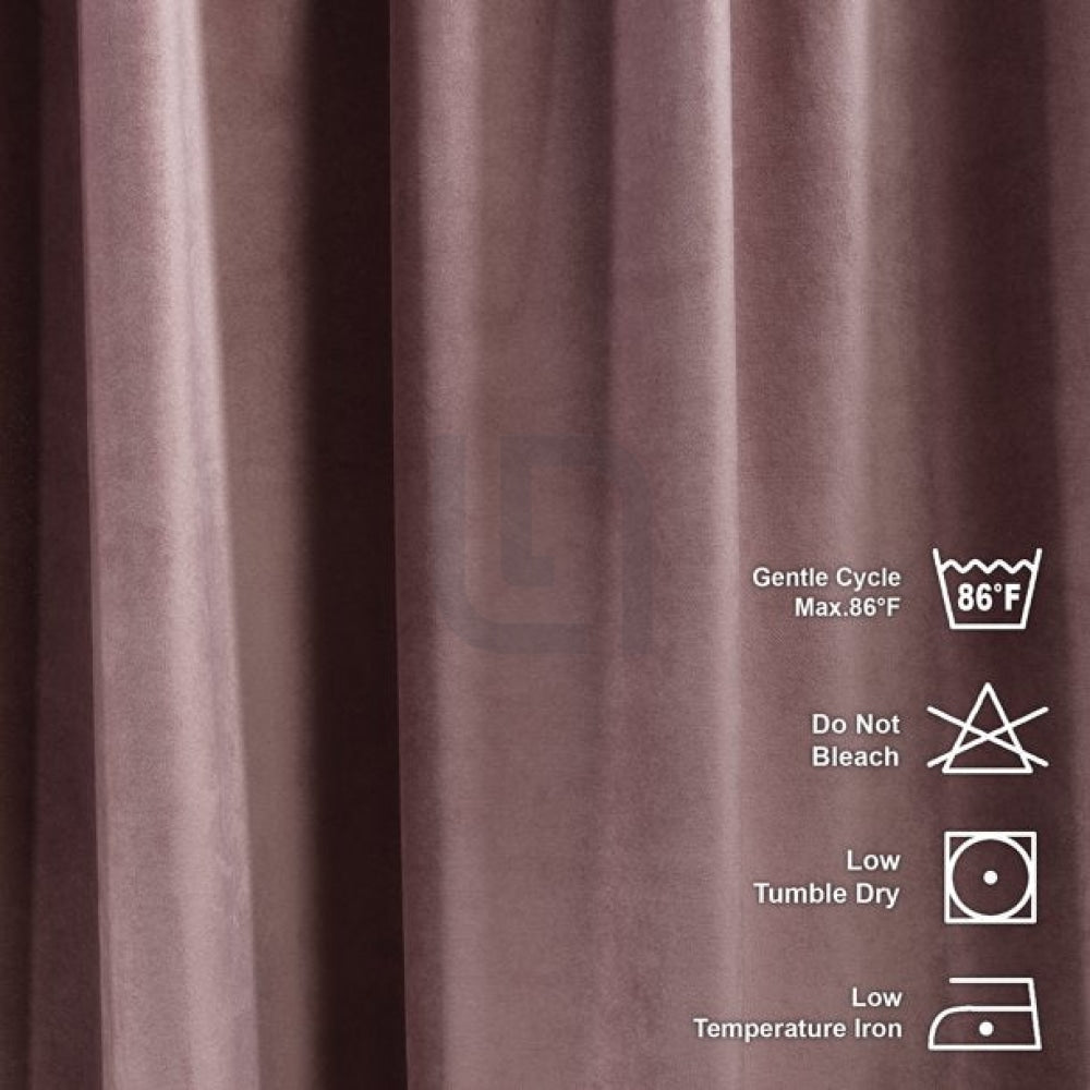 Velvet Curtains For Bedroom & Living Room - Rose Gold