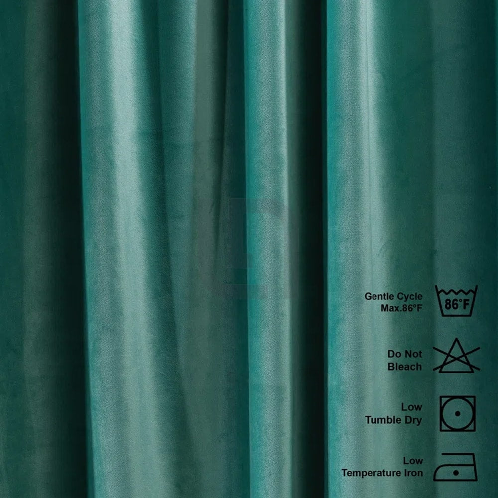 Velvet Curtains For Bedroom & Living Room - Teal