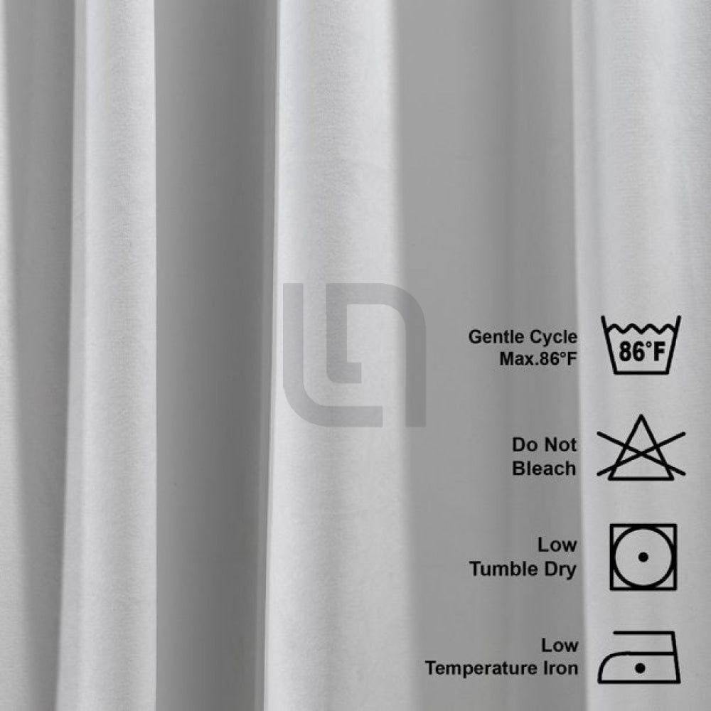 Velvet Curtains For Bedroom & Living Room - White