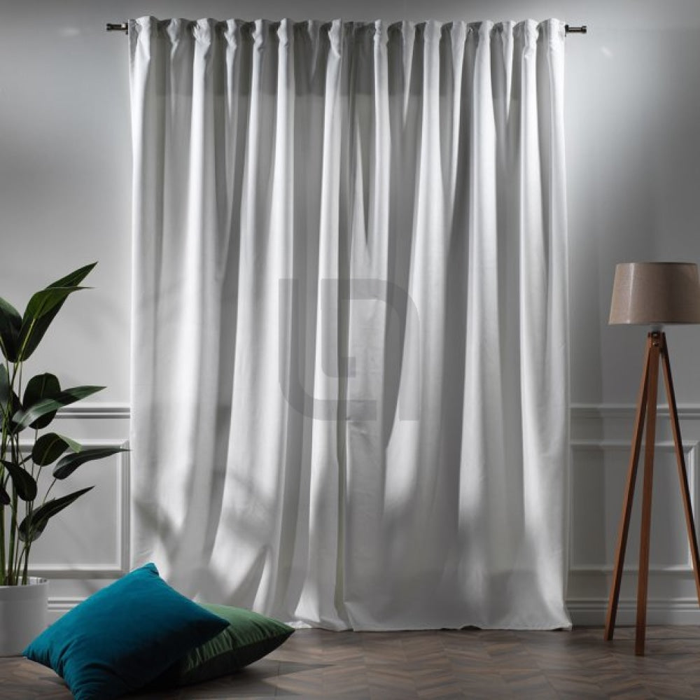 Velvet Curtains For Bedroom & Living Room - White