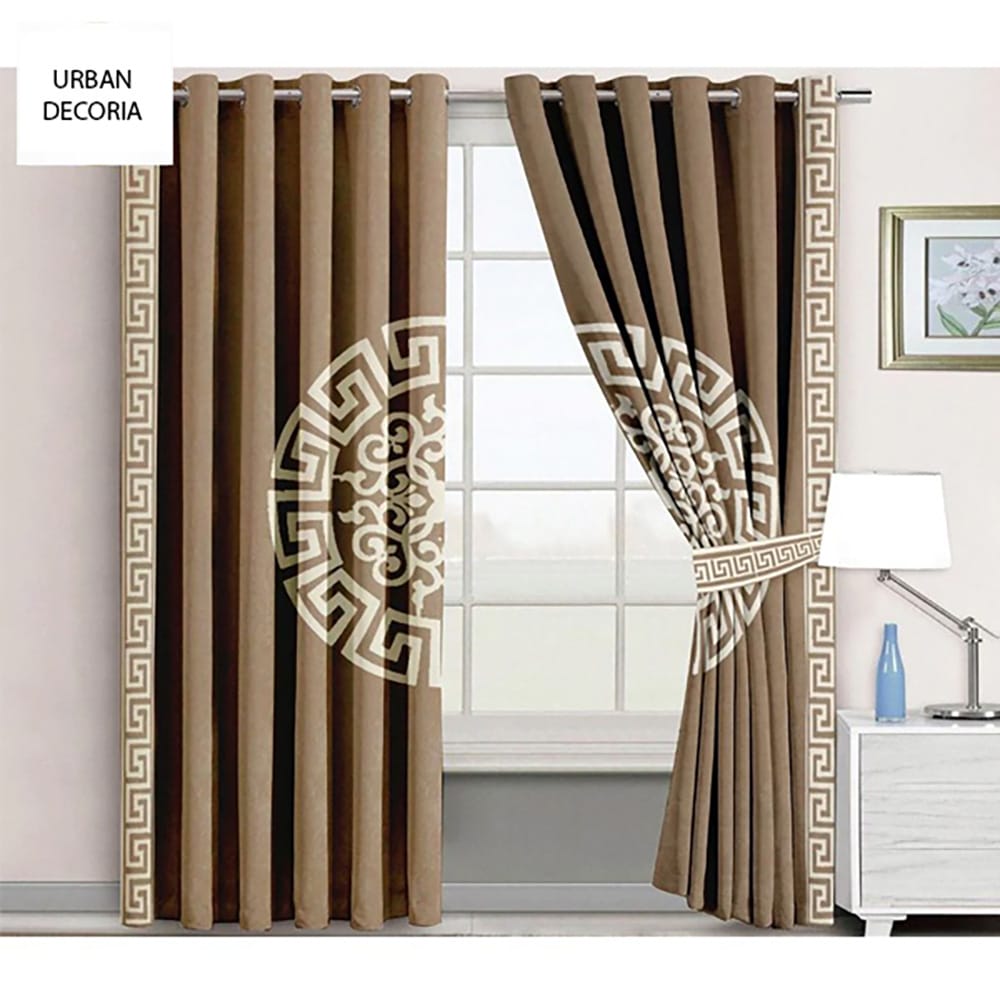 Versace Velvet Curtains - Camel