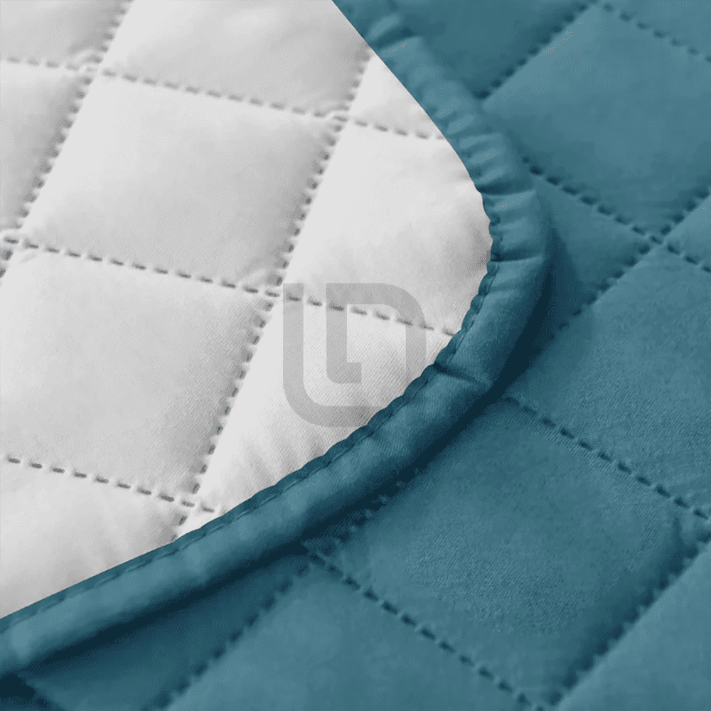 Quilted Non-Slip Box Sofa Cover - Blue