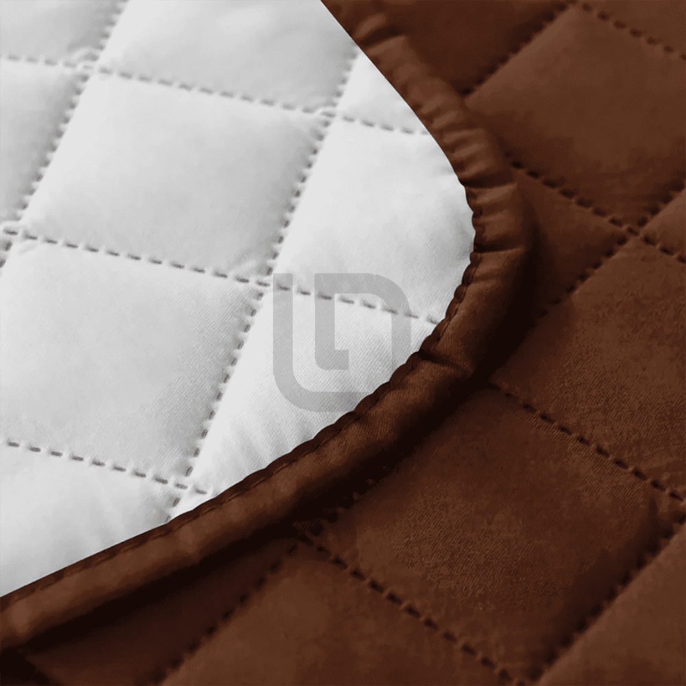 Quilted Non-Slip Box Sofa Cover - Brown