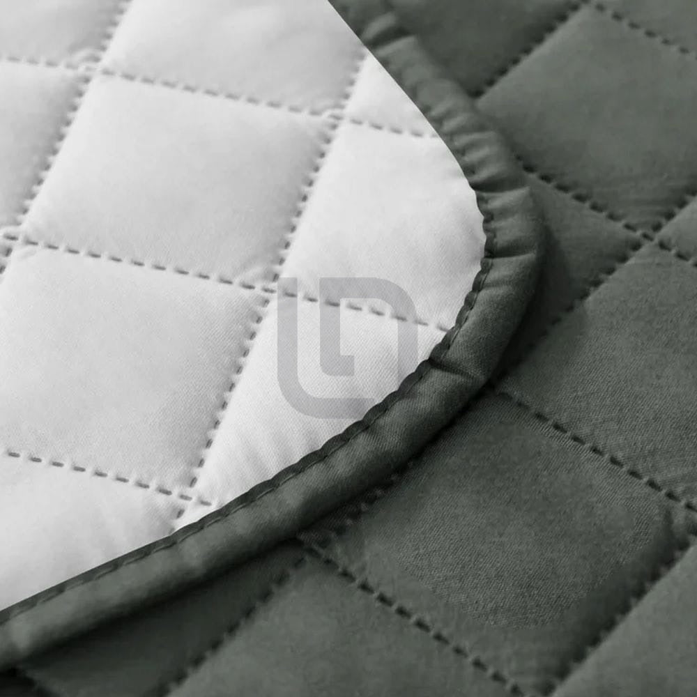 Quilted Non-Slip Box Sofa Cover - Grey